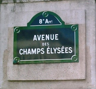 Champs Elysees Sign